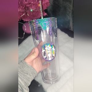 Drip Rhinestone Tumbler